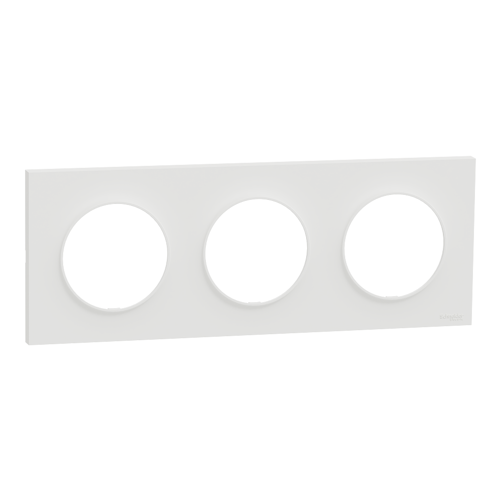 Odace Origine plaque 3 postes blanc